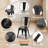 Set of 4 Stackable Metal Side Chairs; Indoor Outdoor Metal Dining Chairs-333678261