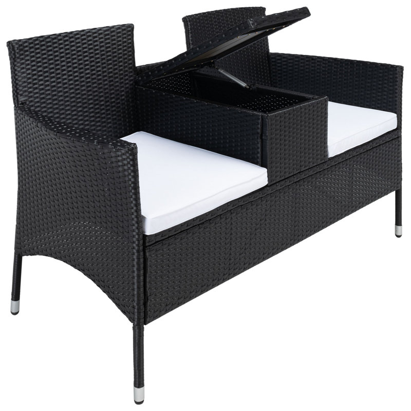 Pai 52.4'' Wide Loveseat with Cushions, Black