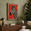 Zebra in Red Modern - Wrapped Canvas-341261636-341261643