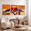Tableau abstrait du mont Fuji sur toile tendue (Ensemble de 3)-1328175457