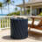 Modern Outdoor Table with Fluted Design