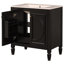 Meuble-lavabo de 30 po avec lavabo, deux portes avec tablette, charnières de porte à fermeture en douceur, style rétro-310491070-310491068