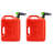 Scepter SmartControl Dual Handle Diesel Gas Container Jug, 5 Gal, 2 Pack, Red-103237131