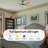 36" Flush Mount Modern Ceiling Fan with LED Lights and Remote Control-37911736