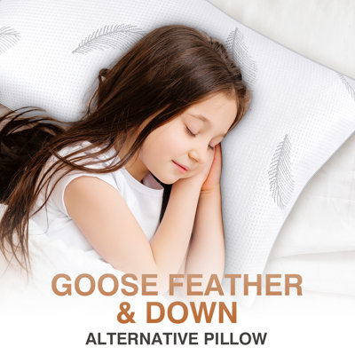 Luxury Air-Layered Goose Feather Pillows With Cotton Cover