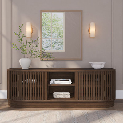 Contour TV Stand, 2 Door w/ Middle Shelf (1495 x 406 x 482mm / 59 x 16 x 19in)