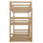 Twin Triple Rubber Wood Bunk Bed, With Ladders-1876916043