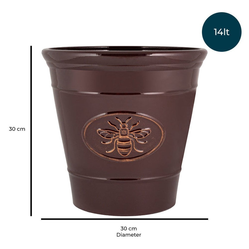 Pot Planter, Brown, 30.7cm H x 30cm W x 30cm D