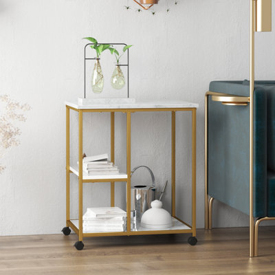 Desborough Side Table with Shelves End Table Waterproof Side Sofa Table for Living Room Bedroom Kitchen And Home Office