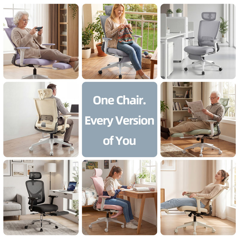 Ergonomic Mesh Office chair with Adjustable Armrest and Foldable Backrest,High Back Executive Office Chair With minimal assembly