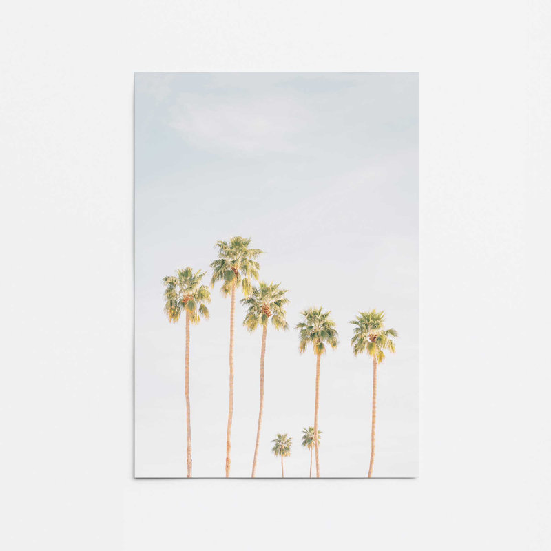 Palm Tree Symphony, impression roulée, sans cadre, Papier, H 20 po x l 16 po x P 0,1 po