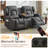 Loveseat Rocker Recliner Sofa, Dual Reclining Couch With Console, Manual Reclinable Double Seat 2 Person Recliner, Rv Movie Seating For Travel Trailers Living Room-1069023607