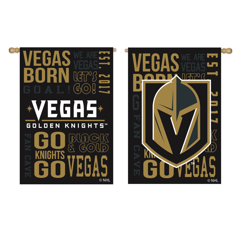 Polyester 44 x 28 po nhl 2 côtés drapeau maison, Vegas Golden Nights