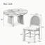 Ensemble de table de salle à manger extensible rétro 5 pièces avec 4 chaises rembourrées Retro