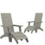 Chaise Adirondack d'extérieur avec repose-pieds Brady-88681429
