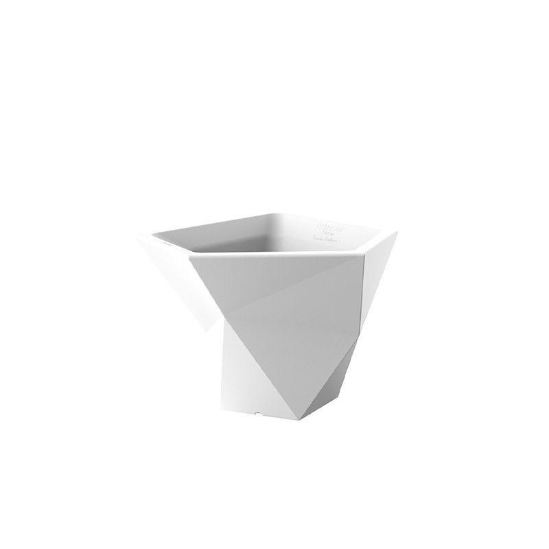 Pot à fleur en résine Faz, Blanc, H 19,68 po x l 24 po x P 24 po
