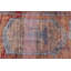 Tapis de couloir turc vintage orange avec motif Herki unique pour tapis d'entrée et d'escalier