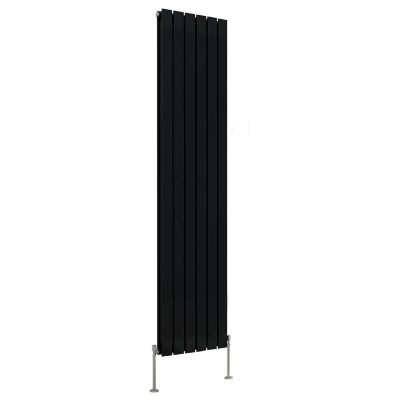 Vertical Double Flat Panel Radiators, Black, 1800cm H x 408cm W x 52cm D