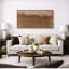 Impression d'art sur toile encadrée, "Warm Brown Minimalist Horizon Landscape"-125011863-125011865