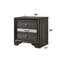 Stylish Nightstand In Grey With Ample Drawer Capacity Compact Space For Personal Belongings-116733828