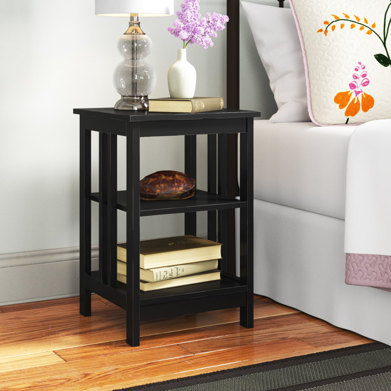 Table de bout avec rangement Aidia, Noir