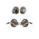 Georgetown Rosette Complete Entry Set with Single Cylinder Deadbolt and Bellagio Lever