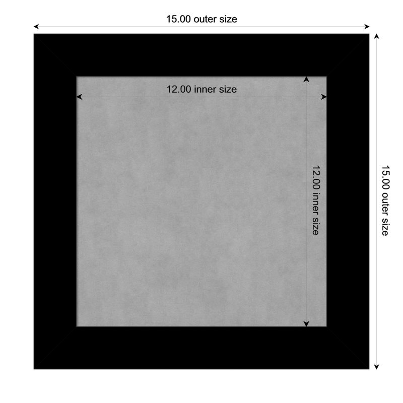 Tableau magnétique basique noir Basic, H 15 po x l 15 po
