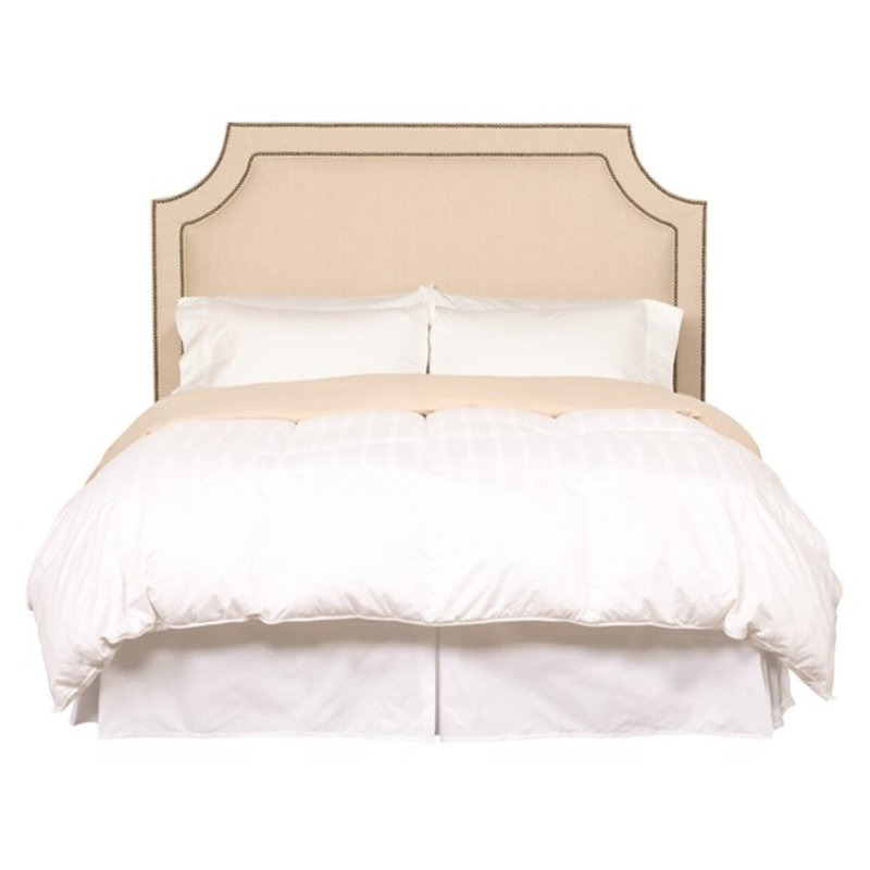 Tête de lit tapissier Audrey / Asher, Chenille Crypton® neige Nomad, Oui
