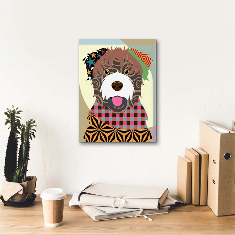 "Bouvier des Flandres" par Lanre Adefioyue, H 16 po x l 12 po x P 0,75 po