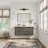 48" Transitional Floating Single Sink Solid Wood Gray Oak Bath Vanity with Engineered Marble Top-624631625