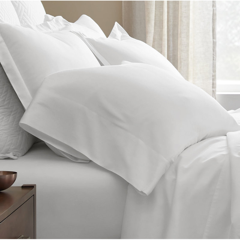 Signature Washed Pillowcase Set, White, King Pillowcase
