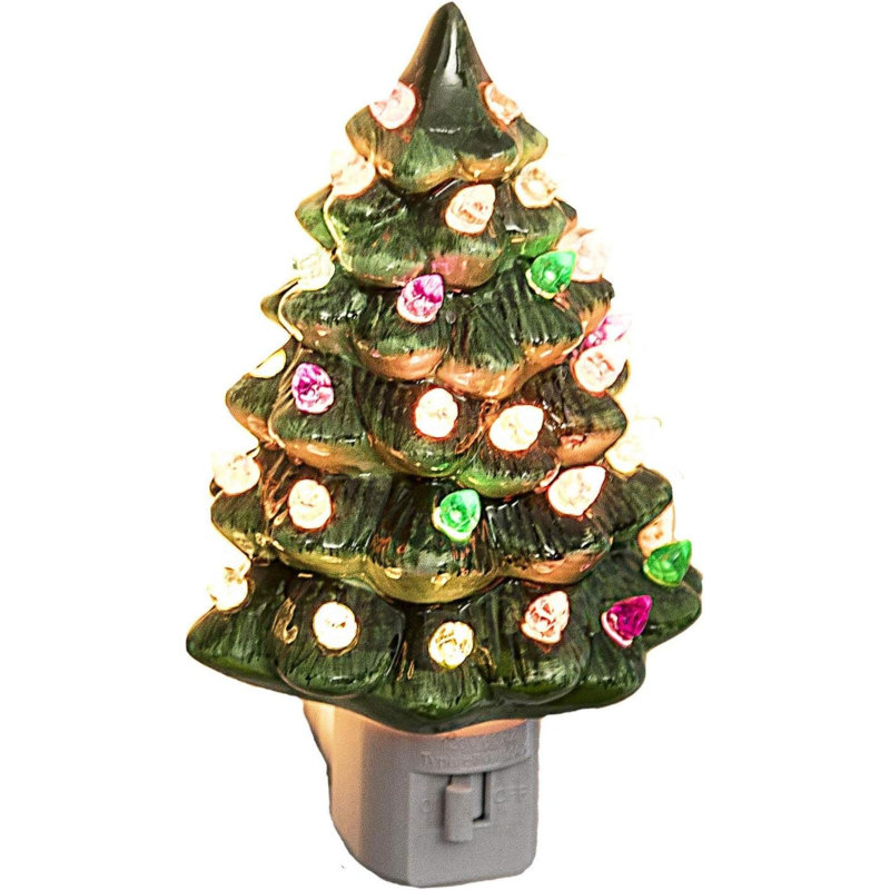 Veilleuse arbre de Noël en céramique - vert
