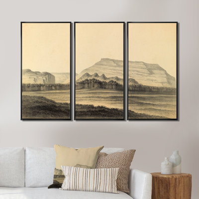 Nature of South America Vintage II - ensemble d'art mural sur toile encadré traditionnel de 3