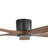 Milan 54inch 6 Solid Wood Blades Dc Motor Indoor Flush Mount Ceiling Fan With Remote, Black and Walnut-727219483-727219486-727219476