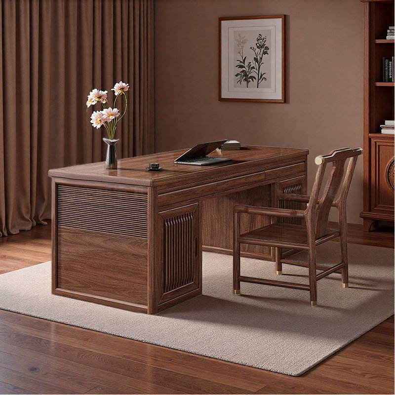 New Chinese style storage desk and chair set