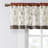Serene Red Floral Embroidered Single 50x18'' Window Valance-312218388-308047902