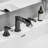 Modern Style Widespread Two Handle Faucet in Oil Rubbed Bronze