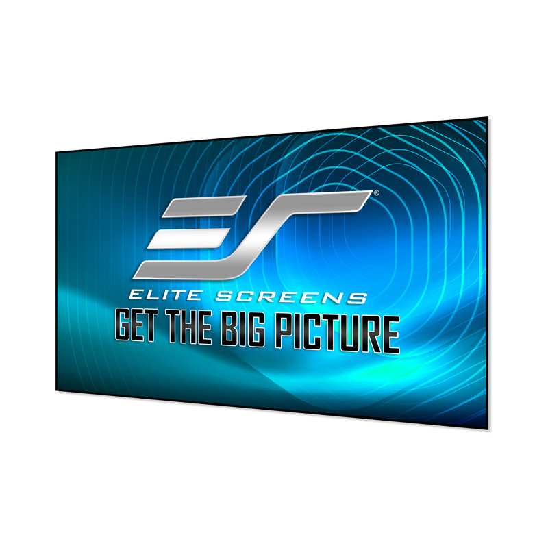Aeon CineGrey 3D Series Fixed Frame Wall Mounted Projector Screen, Black aluminum bezel, 58.3" H x 104.1" W