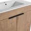 Meuble-lavabo autoportant de 36 po avec lavabo en céramique blanche et 2 portes d'armoire à fermeture en douceur ((KD-PACKING)