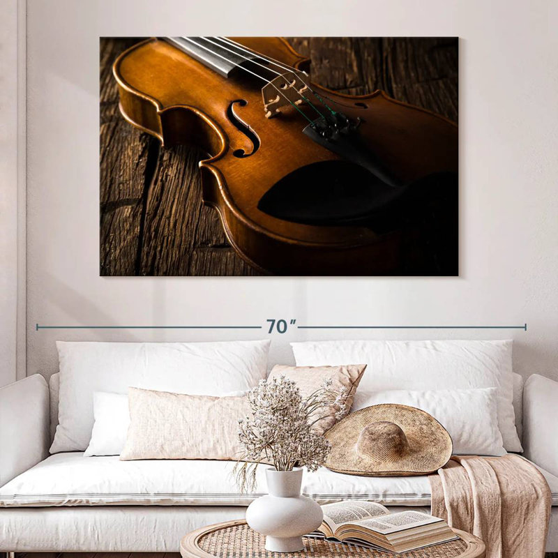 Abarca violon grain de bois, H 34 po x l 51 po
