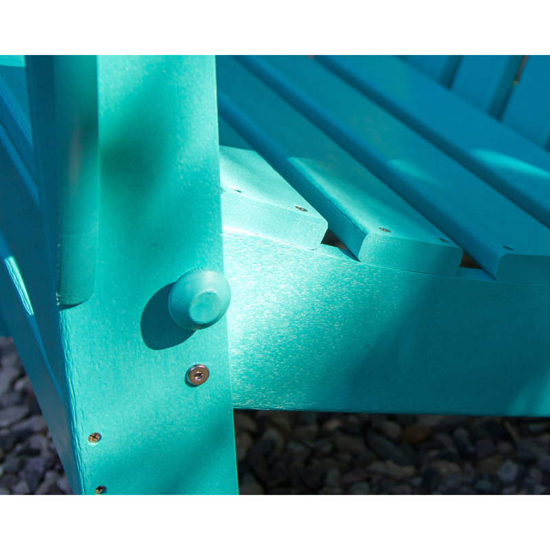 POLYWOOD Classic Adirondack Folding Adirondack 5-Piece Conversation Group, Turquoise