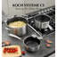 Ensemble de 6 casseroles en acier inoxydable, 2 L + 3 L + 8 L, antiadhésives, triple épaisseur, sans PFOA, compatibles induction.