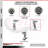 4 Piece Thermoplastic Rubber Caster Set