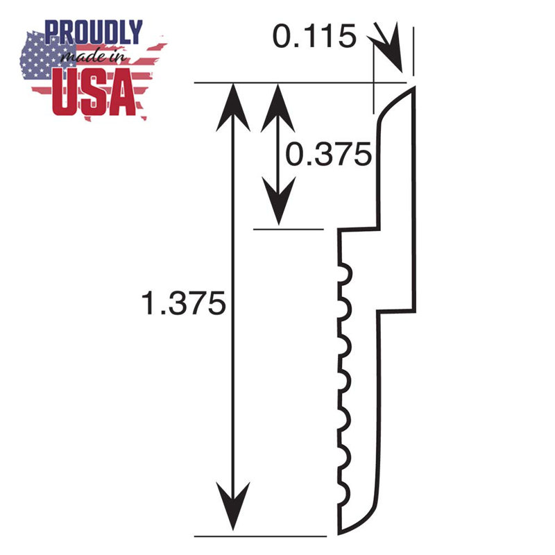 Outwater 46" Length 2 Pack Mill Finish Aluminum Z Panel Hanger Clip With Holes