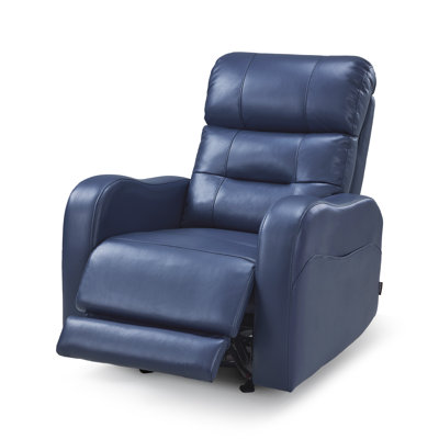 Triple Motor Rocker Power Recliner with Power Headrest & Extended Footrest, Infinite Position, Faux Leather