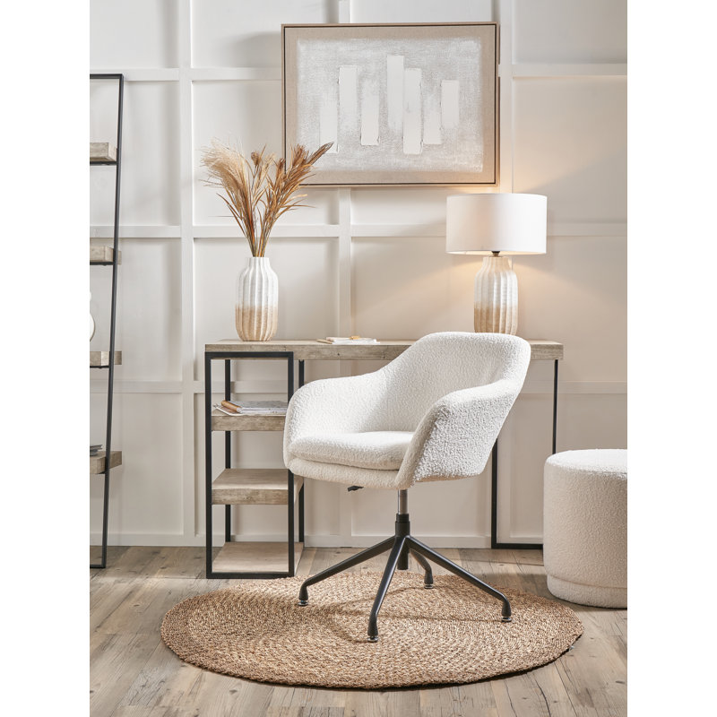 Rosolini Polyester Office Chair, White