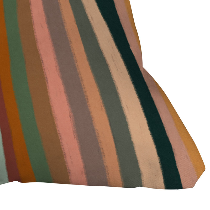 Alisa Galitsyna Mix of Stripes 9 Throw Pillow, 16 po x 16 po