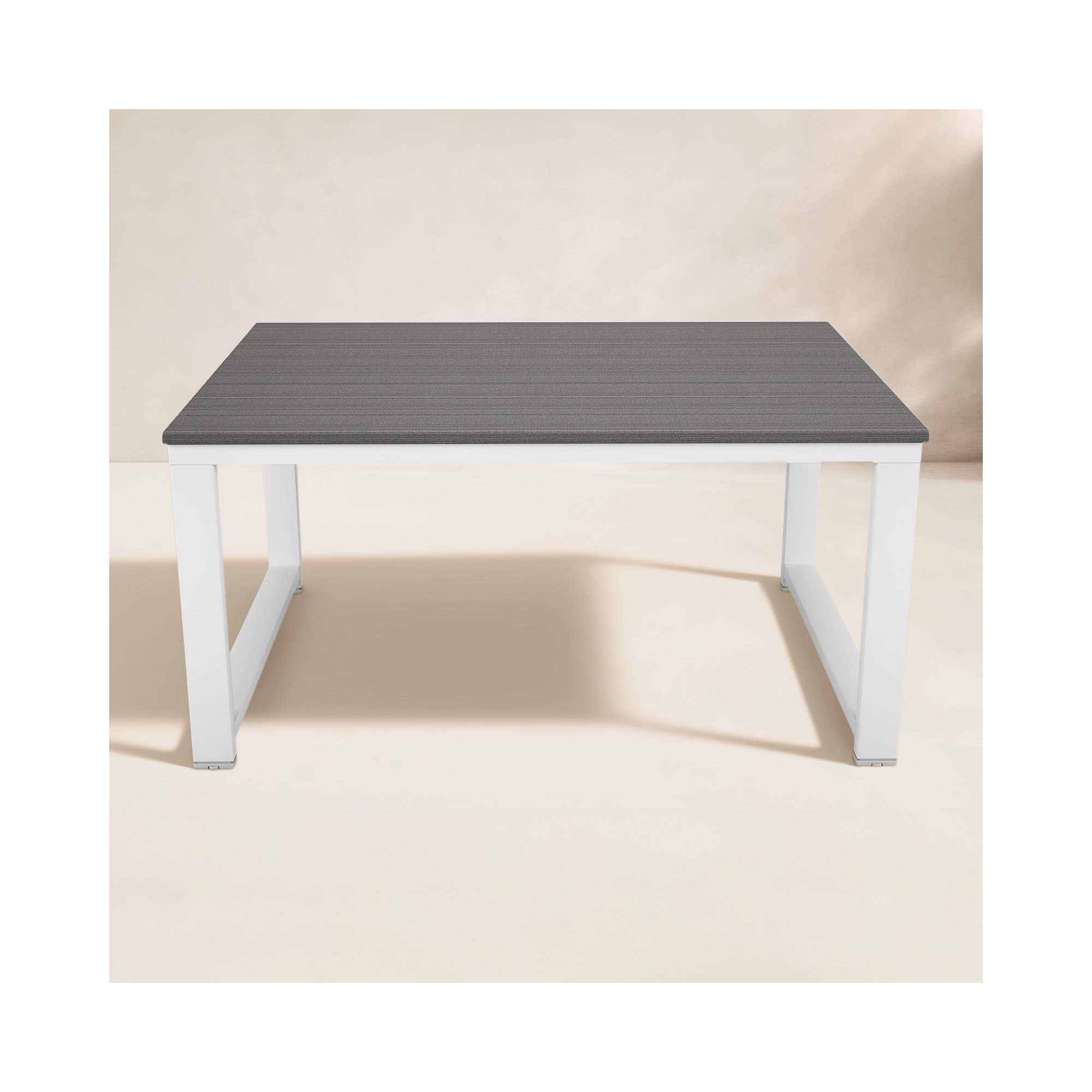 Rectangular Outdoor Patio Coffee Table, Gray