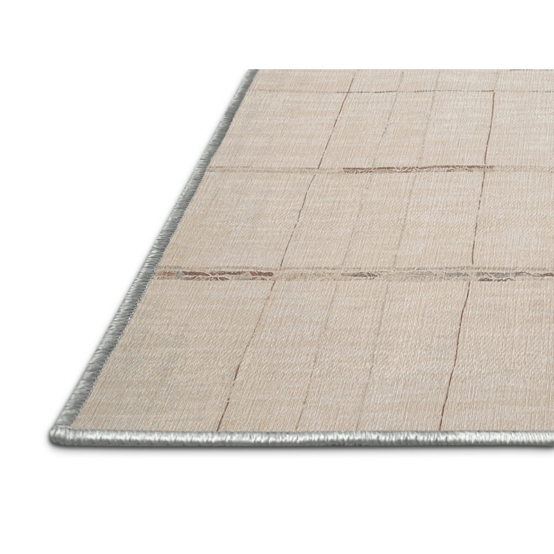 Tapis beige lavable à la machine, Rectangle 3 pi x 5 pi