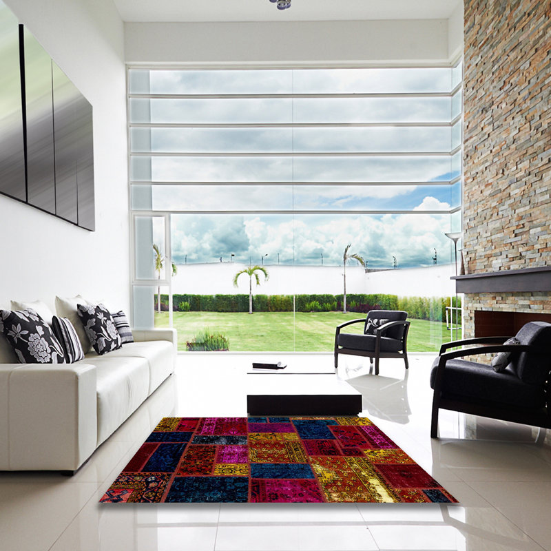 Abstract Indoor Rug, Square 7'